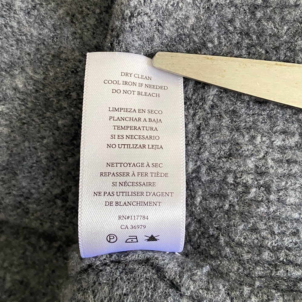 Rails Gisella Charcoal Cashmere Merino Wool Blend V-Neck Sweater 3362 - Picture 11 of 11
